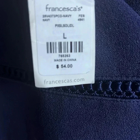 Francesca’s‎ June & Ivy navy blue spaghetti string a line dress women’s size L - Picture 3 of 4